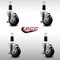 Service Caster 3.5'' SS Black Poly Swivel 1-3/8'' Expanding Stem Caster Set with Brake, 4PK SCC-SSEX20S3514-PPUB-BLK-TLB-138-4 - alternate 3